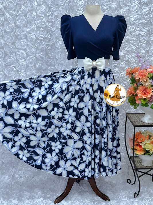 Suri Navy Floral Dress