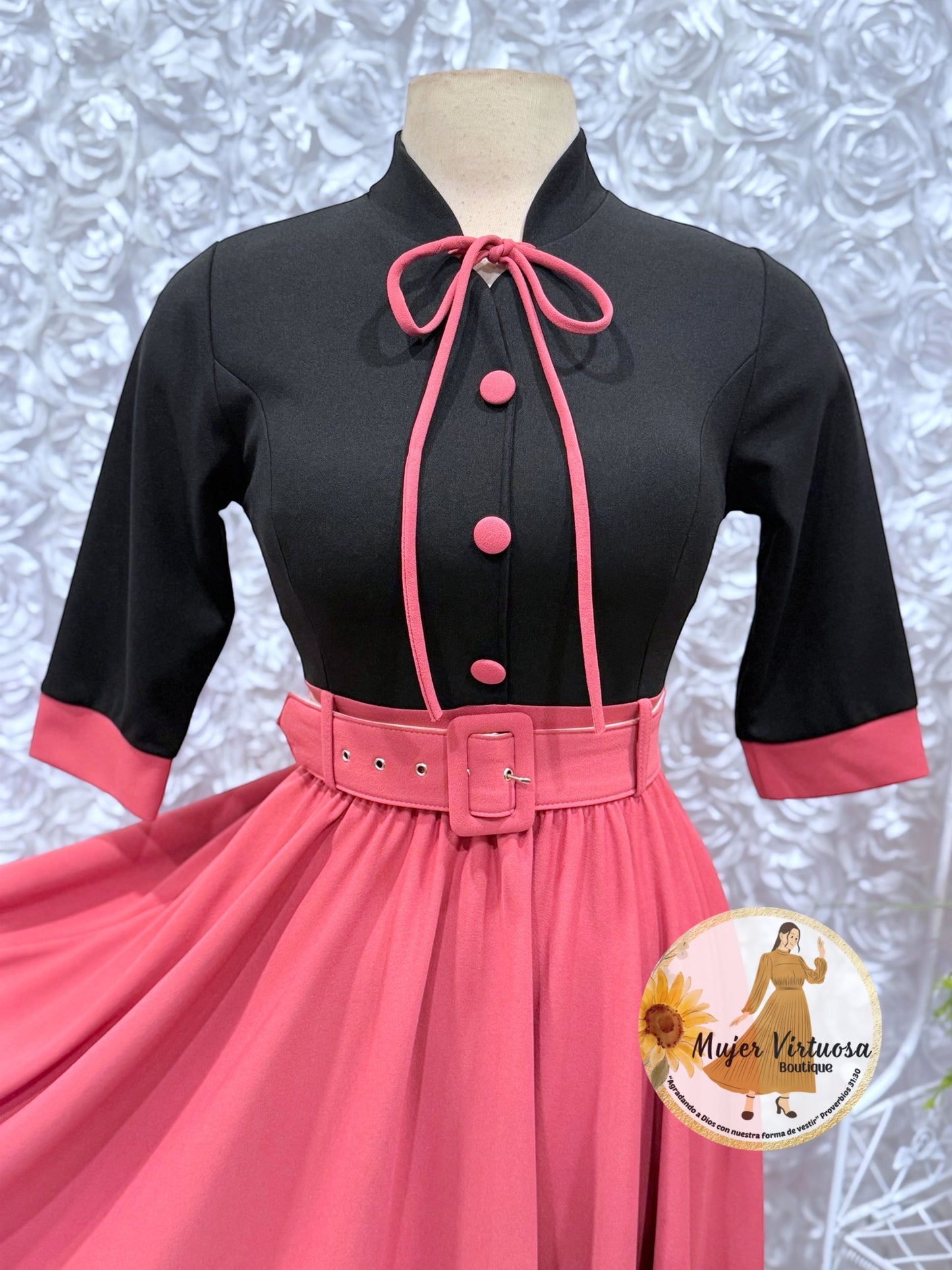 Maya Black & Rosa Viejo Dress