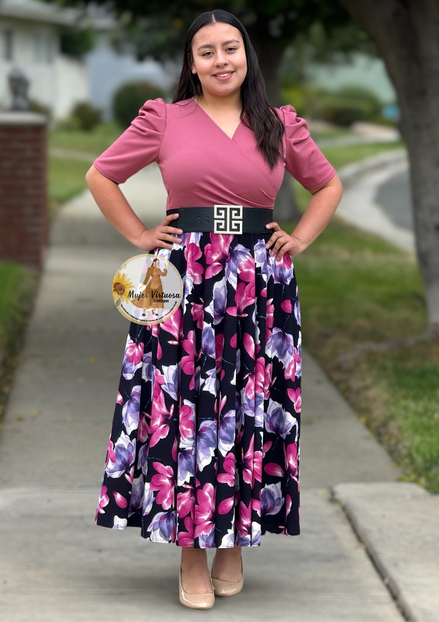 Susan Mauve Floral Maxi Dress