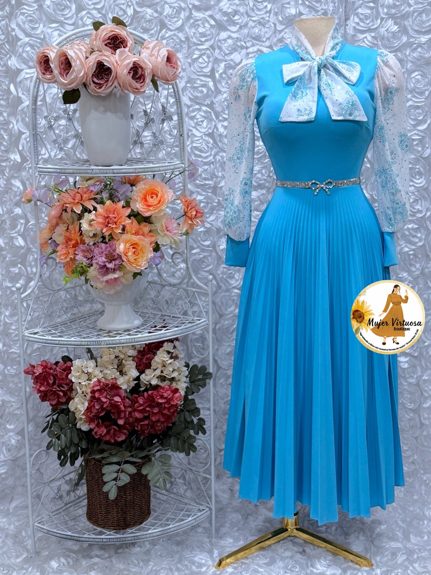 Brenda Aqua Blue Dress