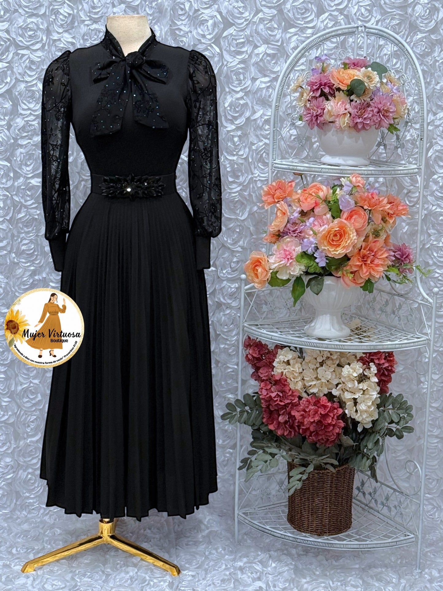 Brenda All Black Dress