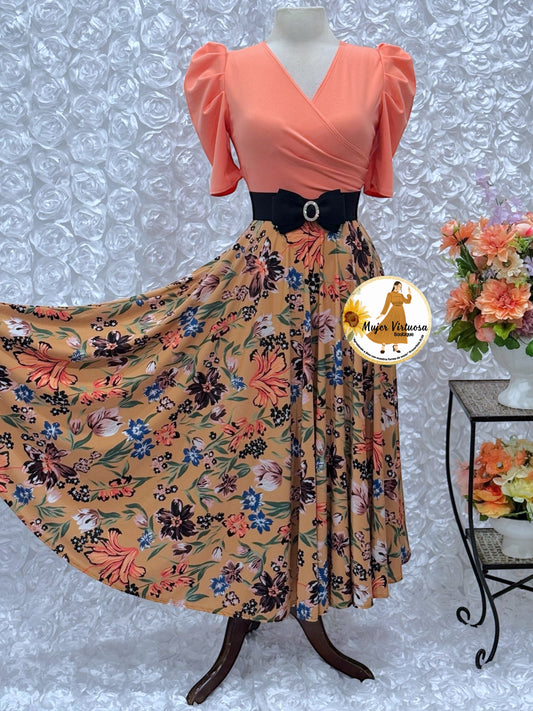 Suri Melon Floral Dress