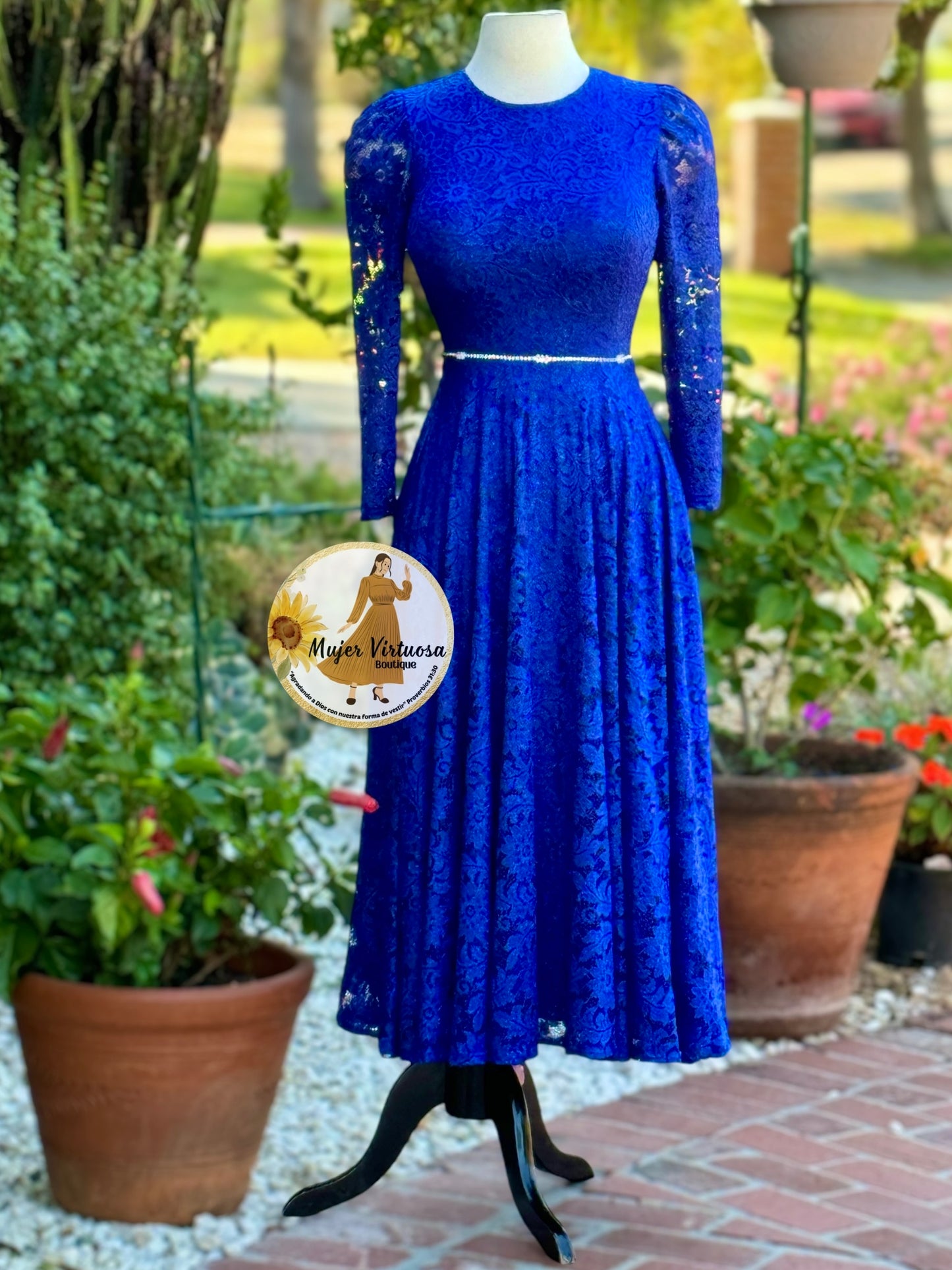 Valerie Royal Blue Lace Dress