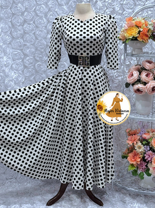 Lucy White Polka Dot Dress