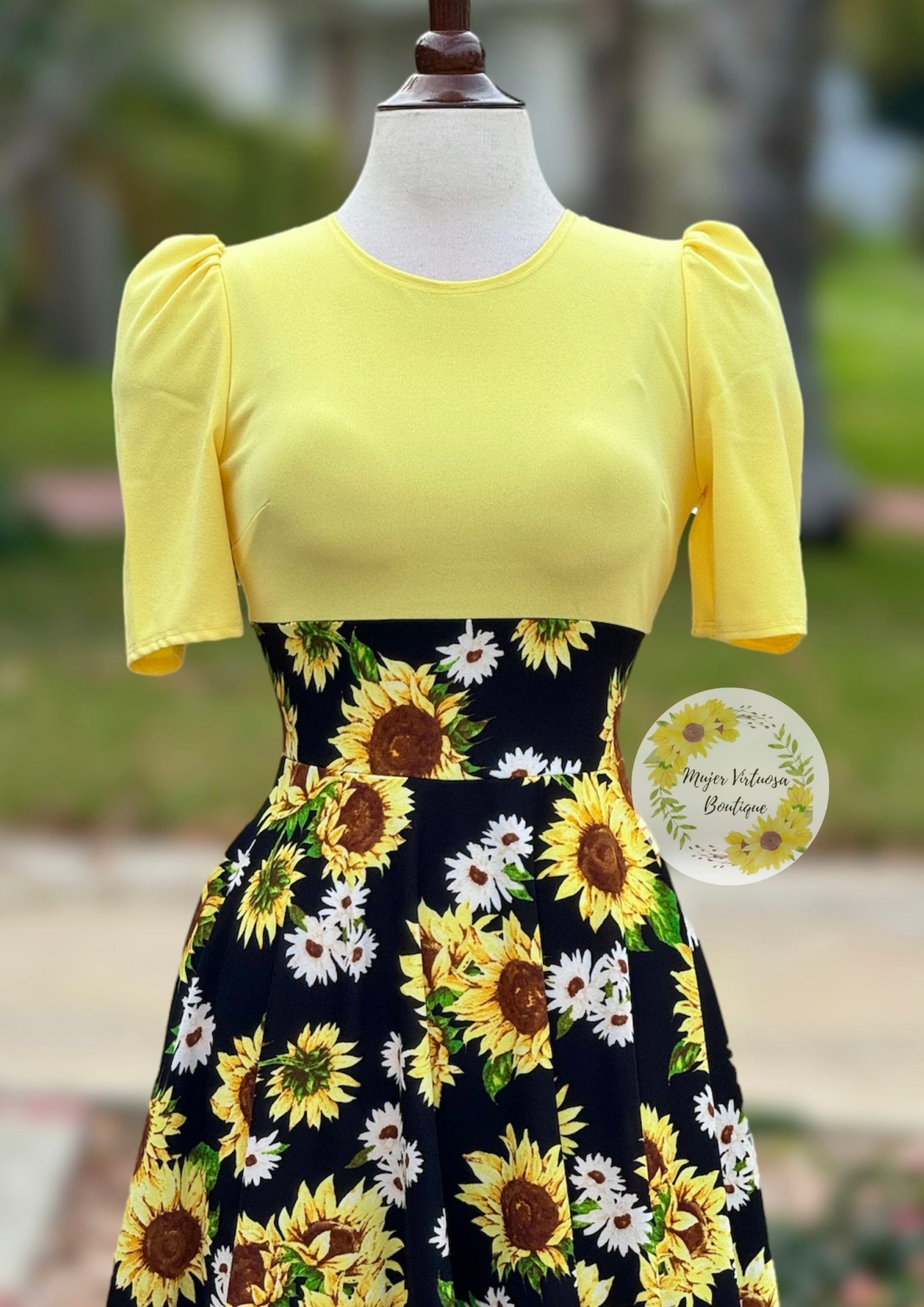 Eliana Sunflower 🌻 Yellow Floral Dress