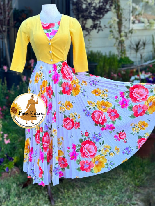 Maggie Yellow/White Blazer Dress