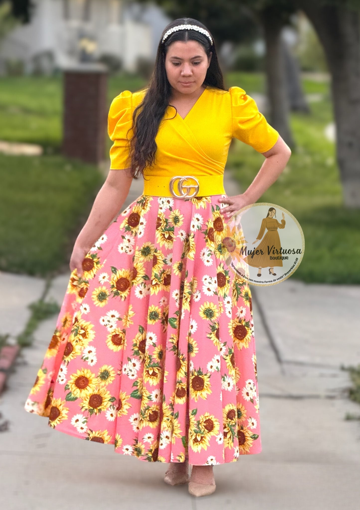 Pink Sunflower 🌻 Dress “Susan”
