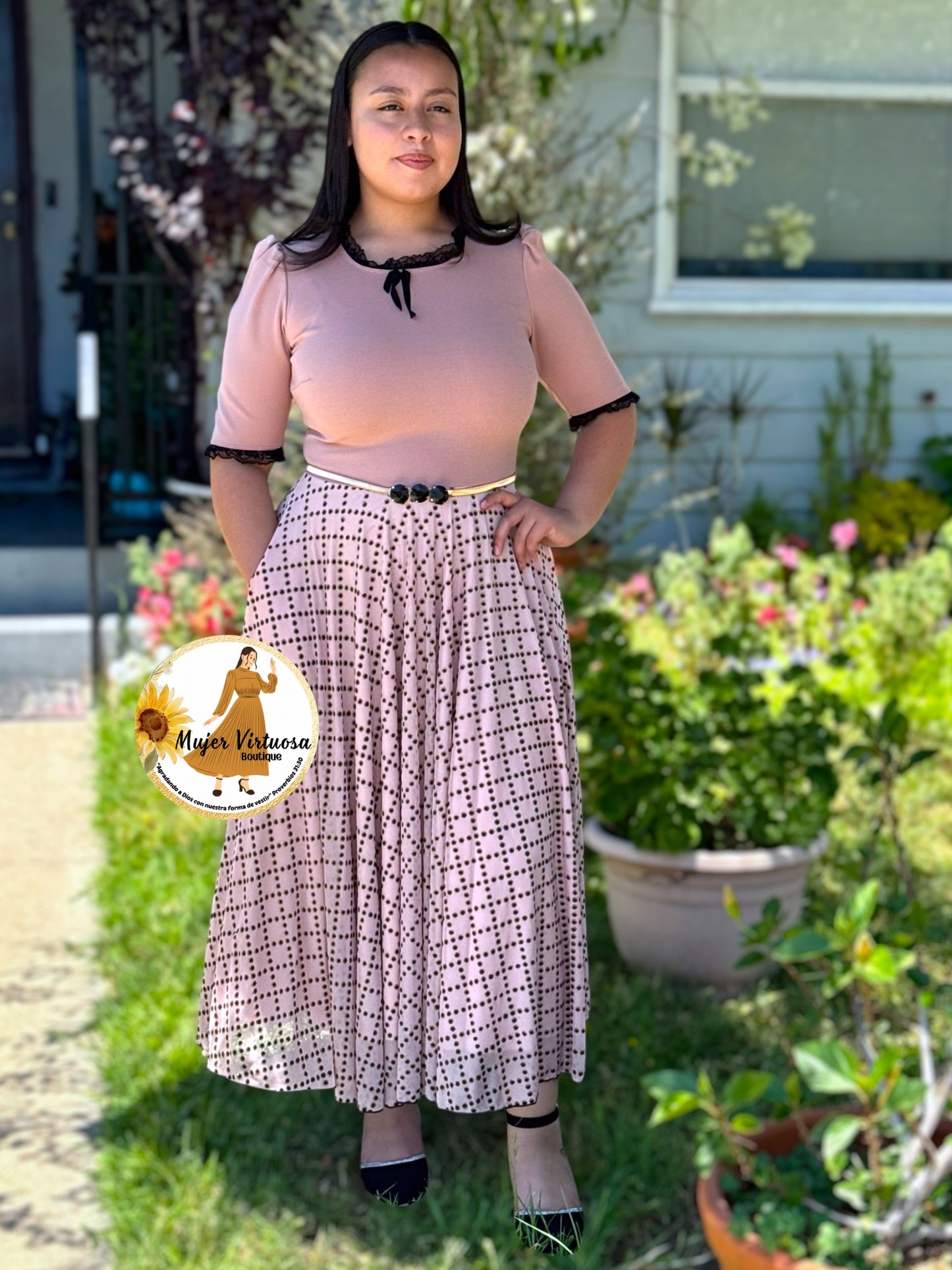 Noelia Nude Pink Dress