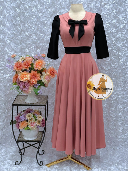 Agatha Pink/Black Sailor Dress
