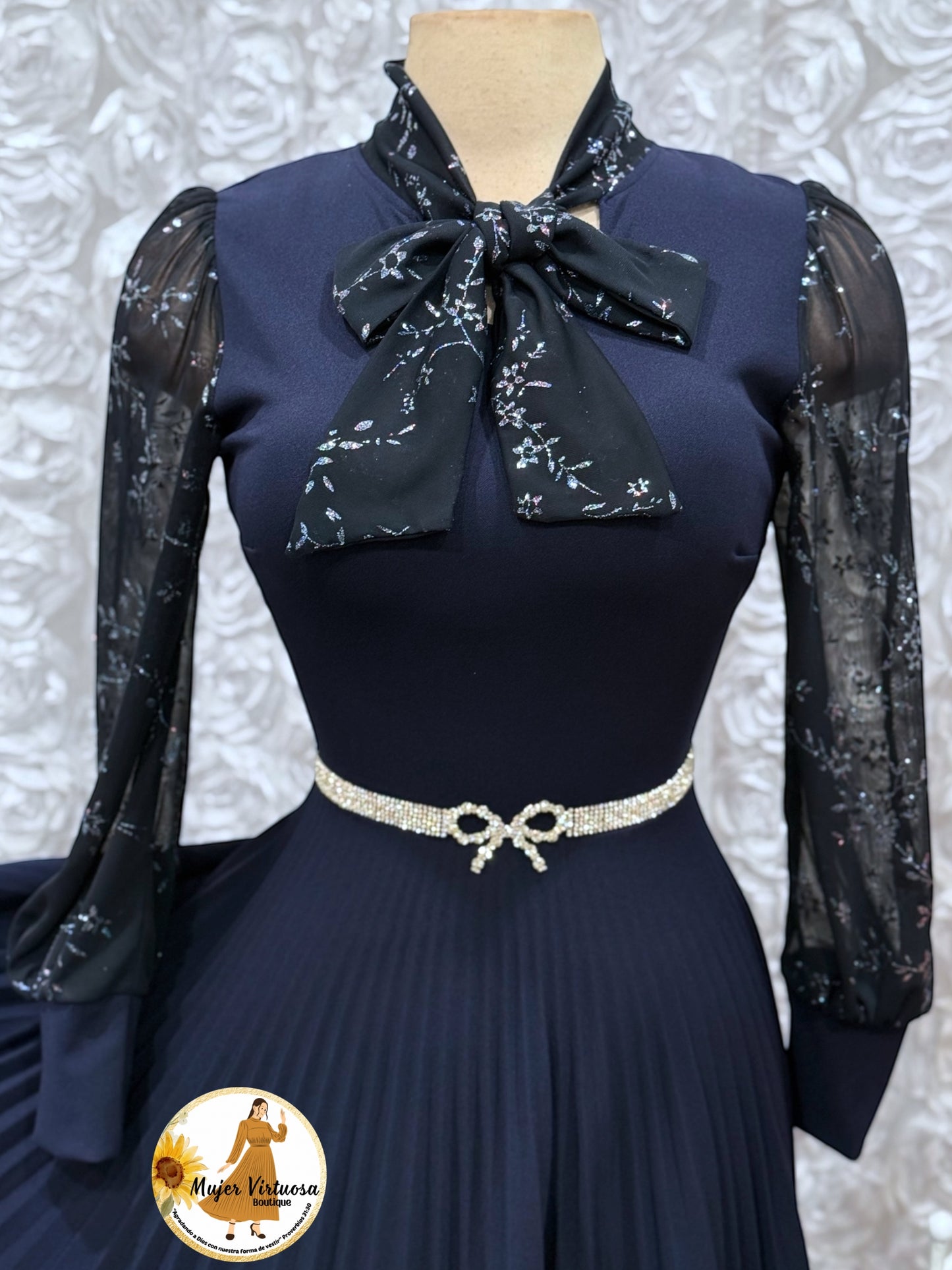 Brenda Navy Blue Dress