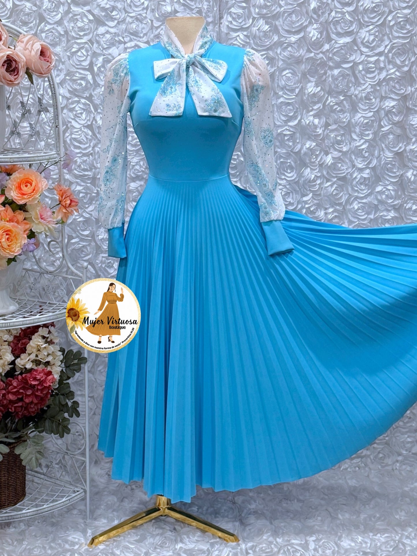 Brenda Aqua Blue Dress