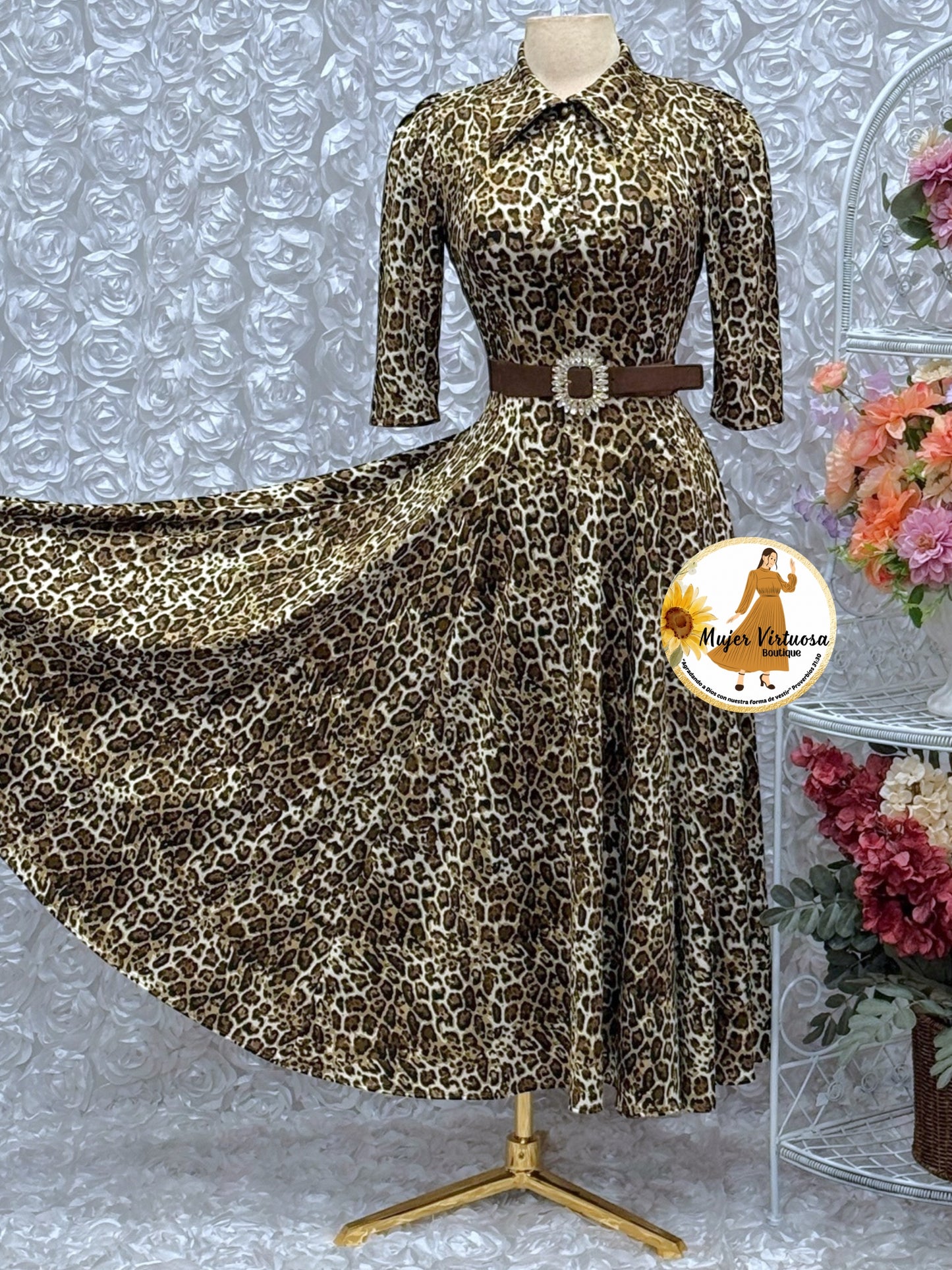Minerva Cheetah Print Dress
