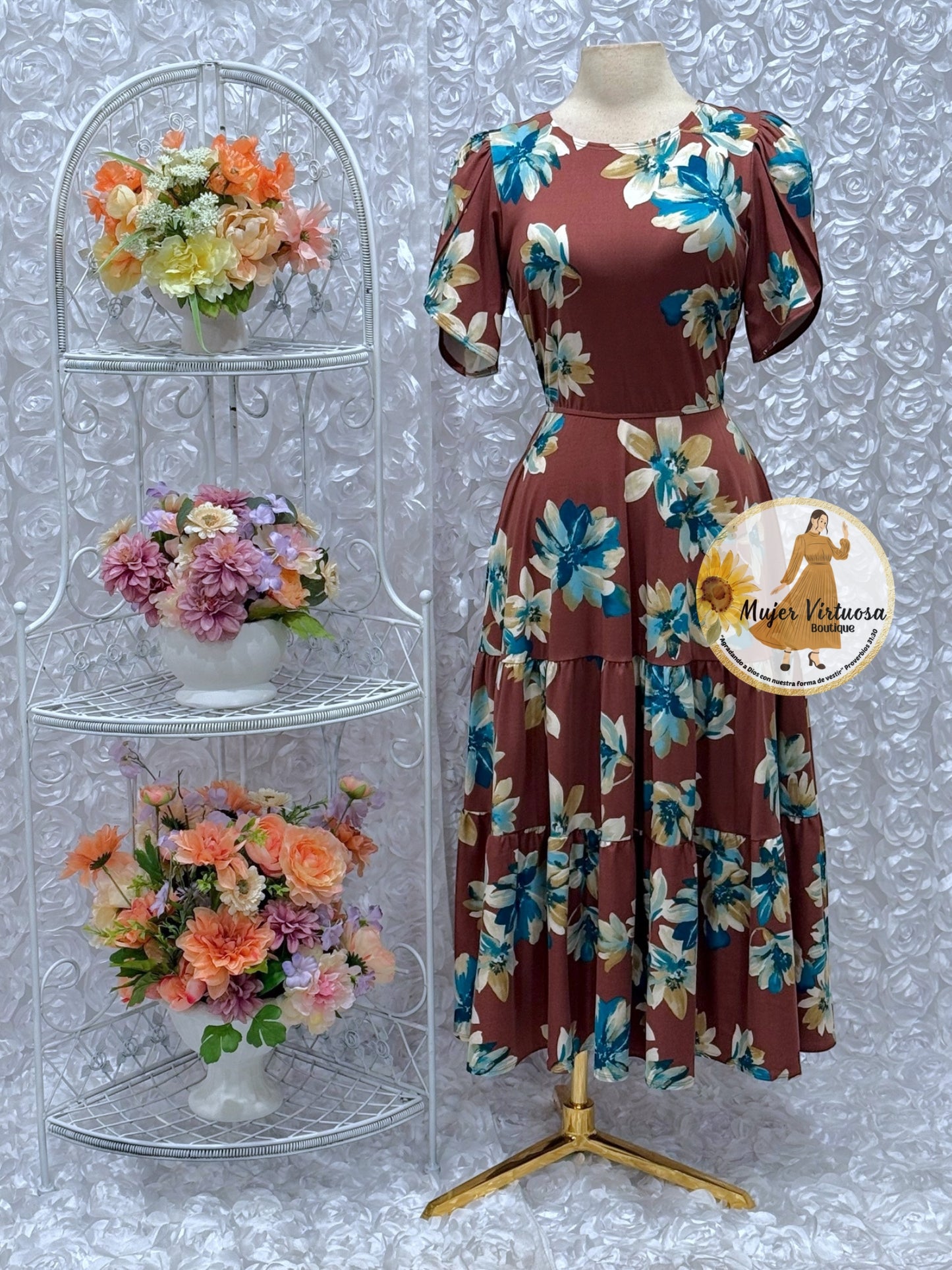 Abigail Mauve Floral Dress