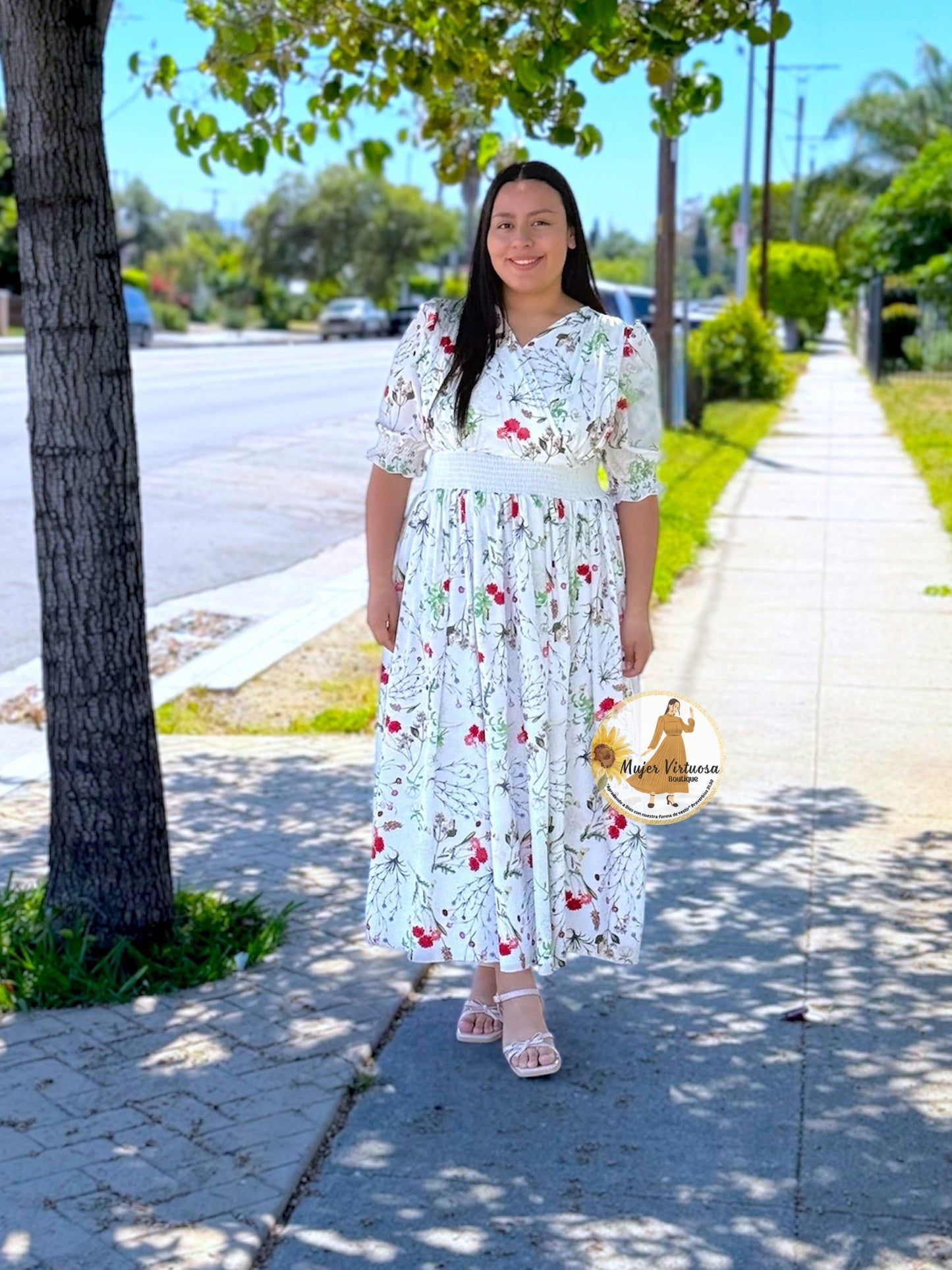 Julisa White Chiffon Dress