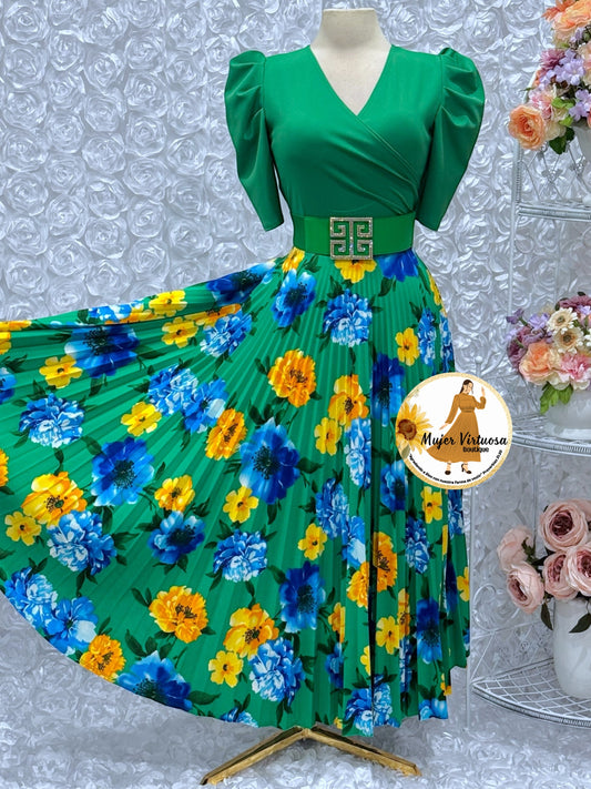 Jessica All Green Floral Dress