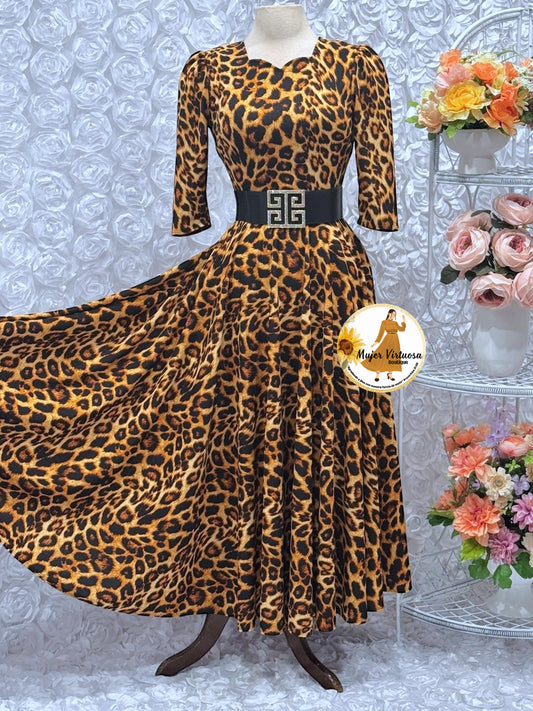 Lucy Leopard Print Dress