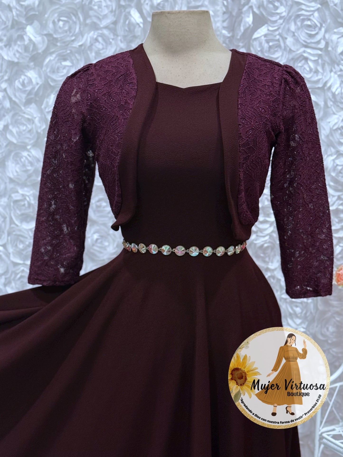 Emma Eggplant Lace Blazer Dress