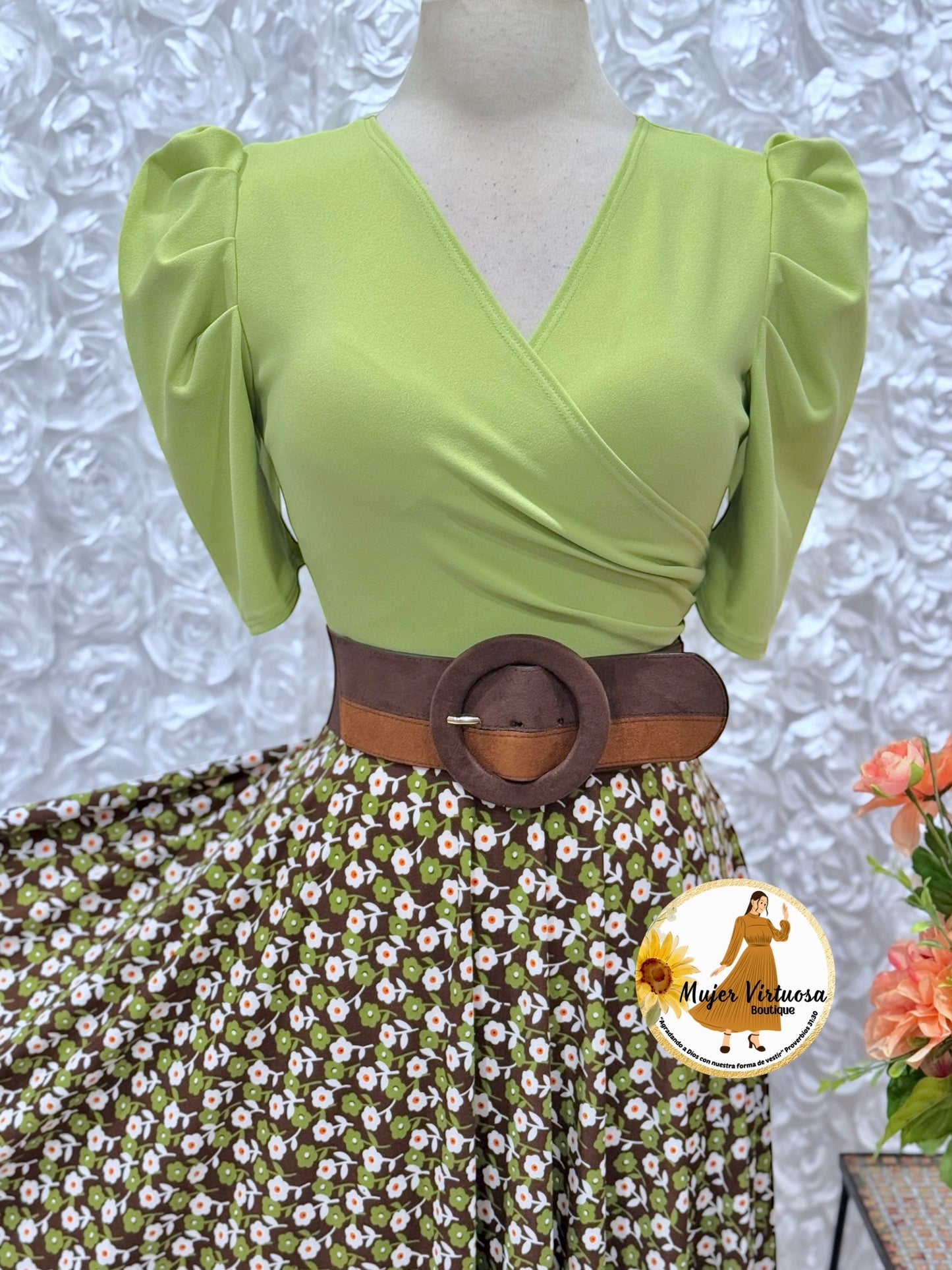 Suri Pistacho Floral Dress