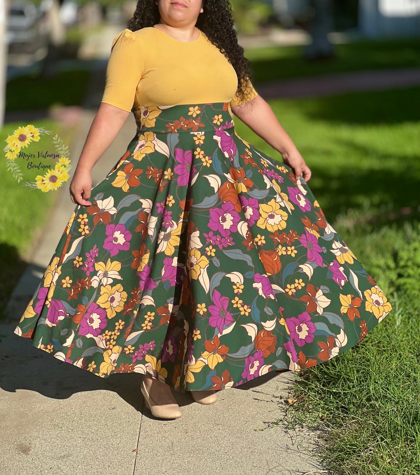 Eliana Yellow Floral Dress