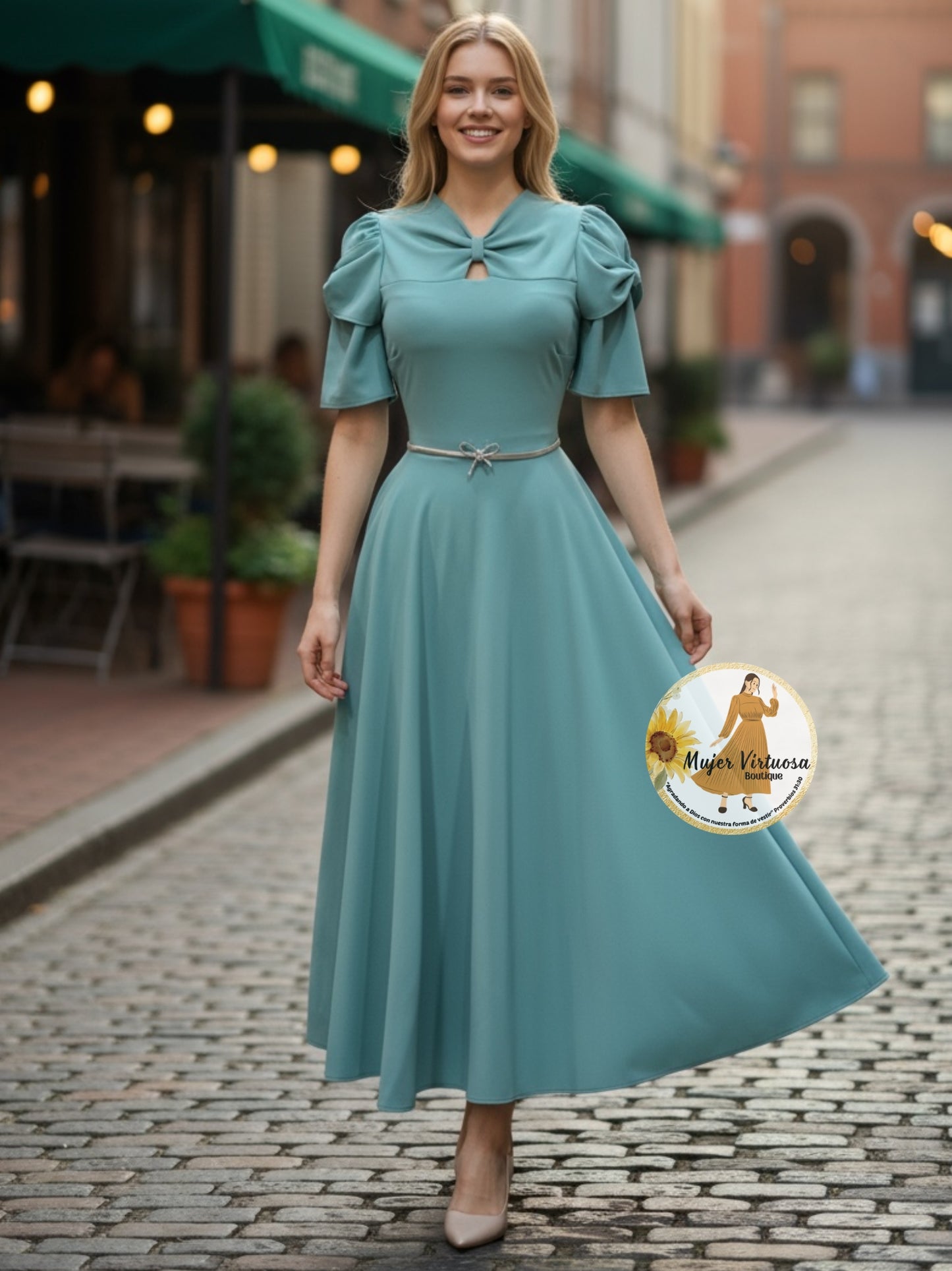 Bianca Aqua Blue Dress