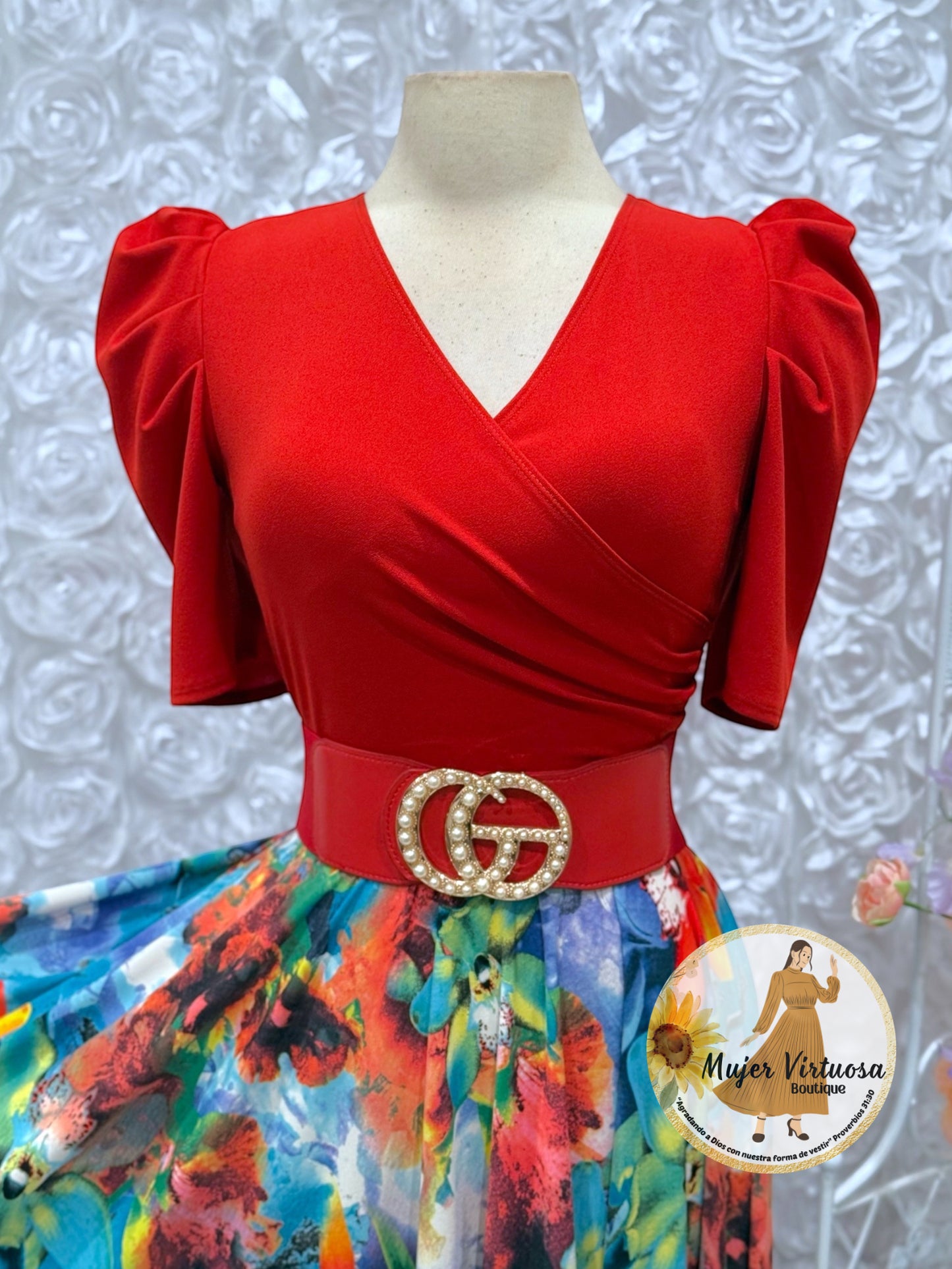 Suri Rust Floral Dress