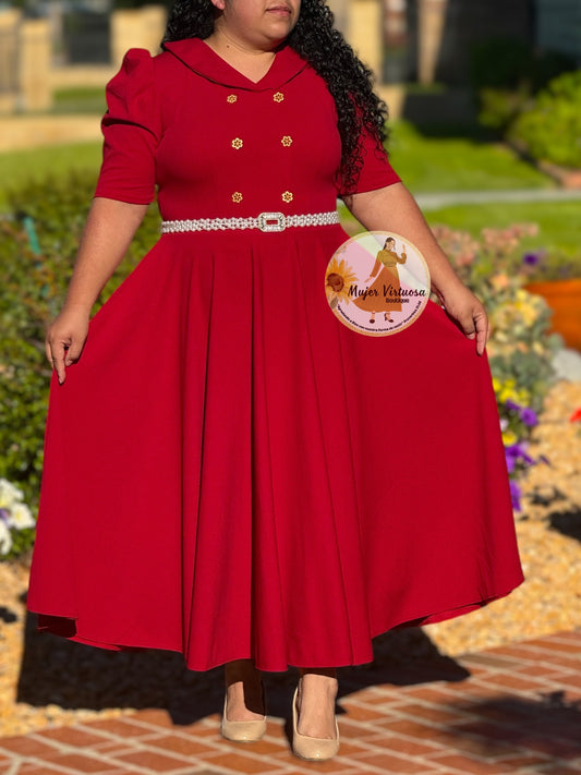 Dorothy Red Ruby Vintage Dress