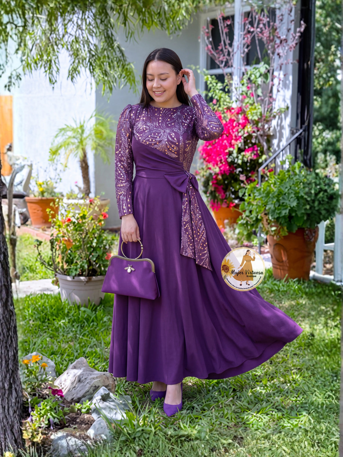 Damaris Uva Dress