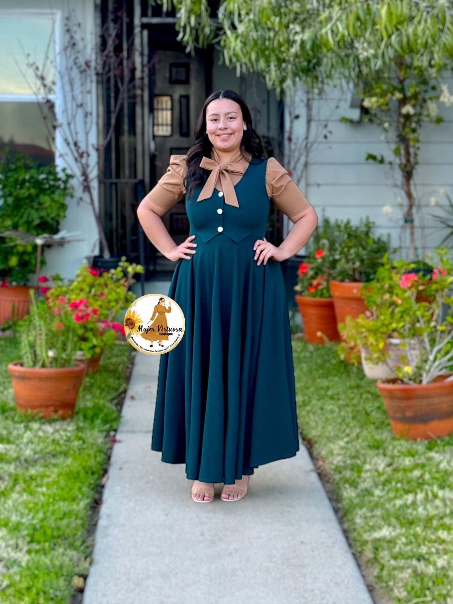 Sara Forest Green Vest Overall