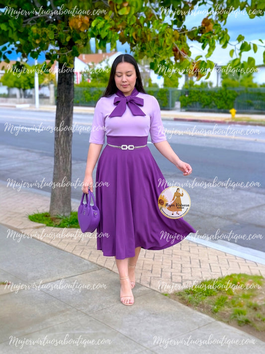 Anna Lilac & Violet Dress