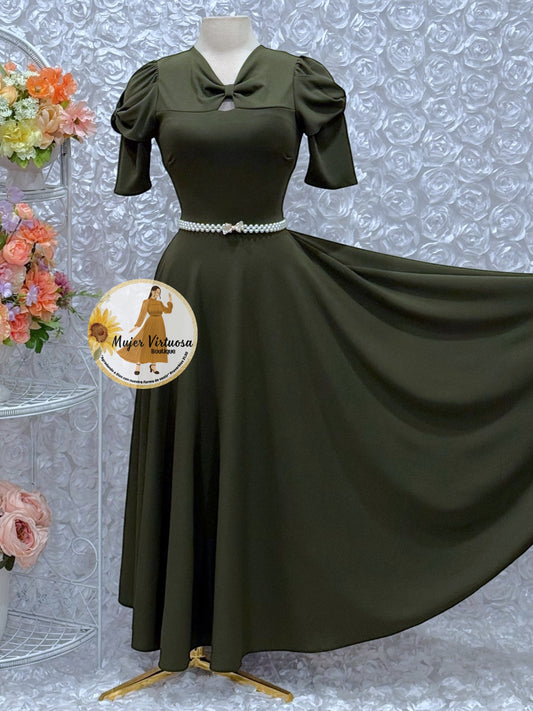 Bianca Olive Green Dress