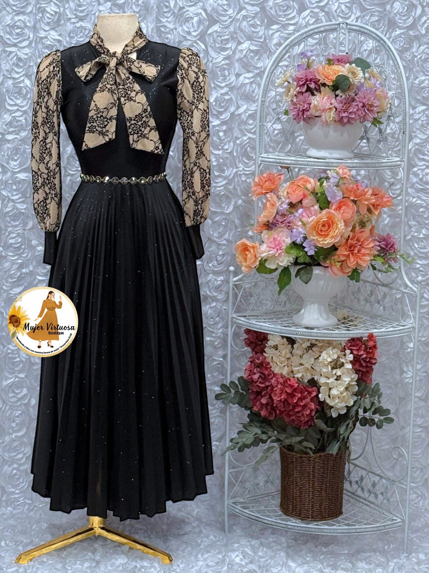 Brenda Black & Mocha Dress