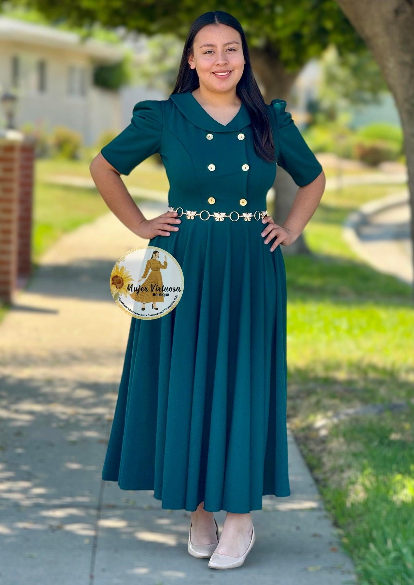 Dorothy Hunter Green Maxi Dress