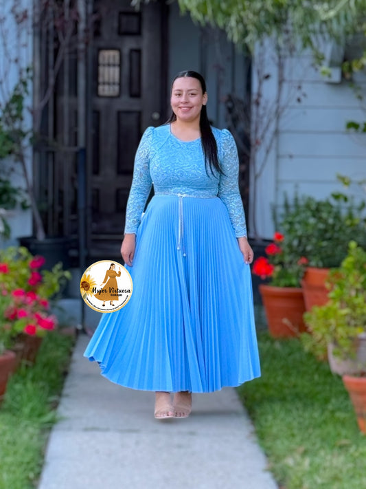 Arely Celeste Pleated Dress