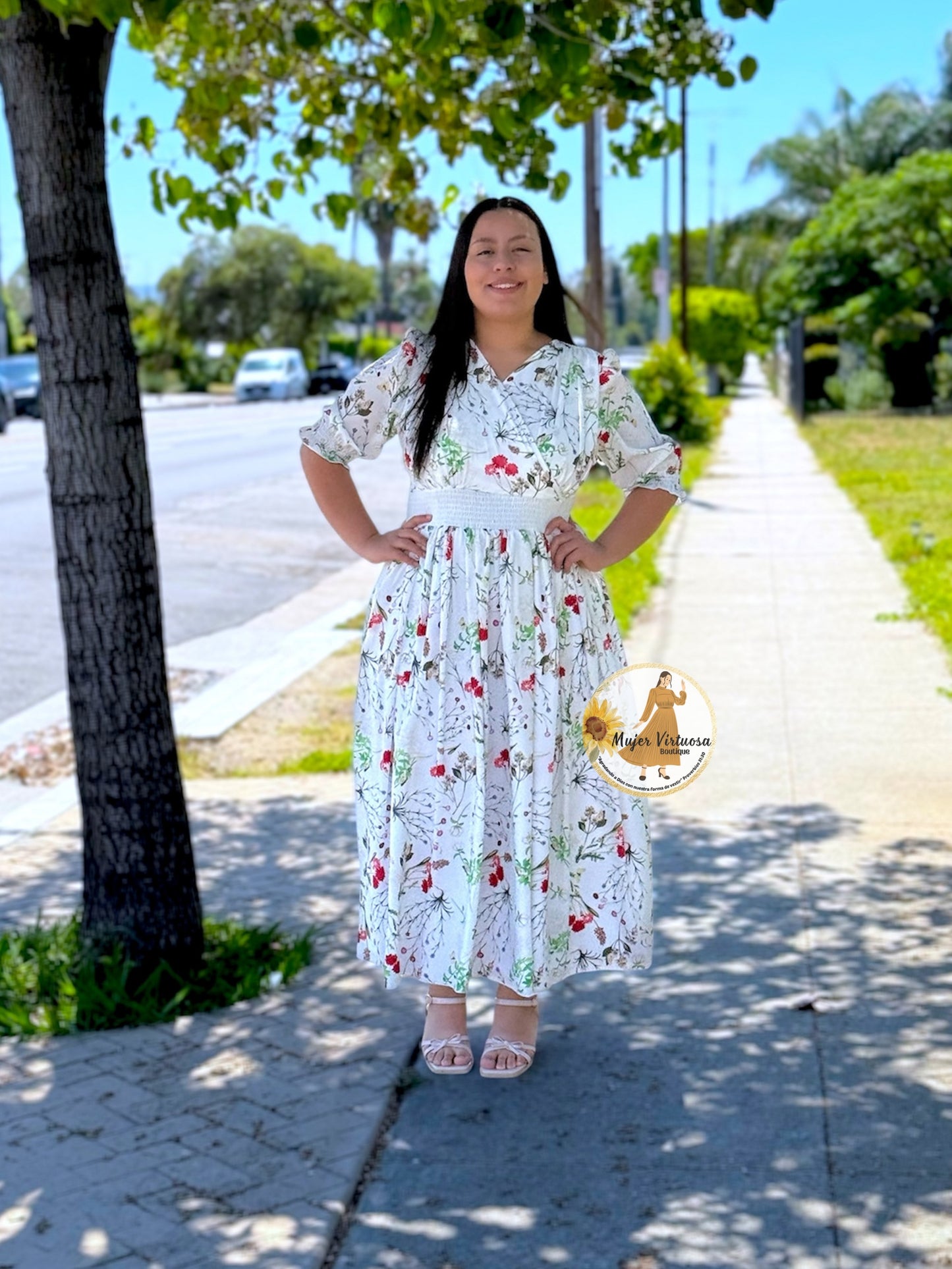 Julisa White Chiffon Dress
