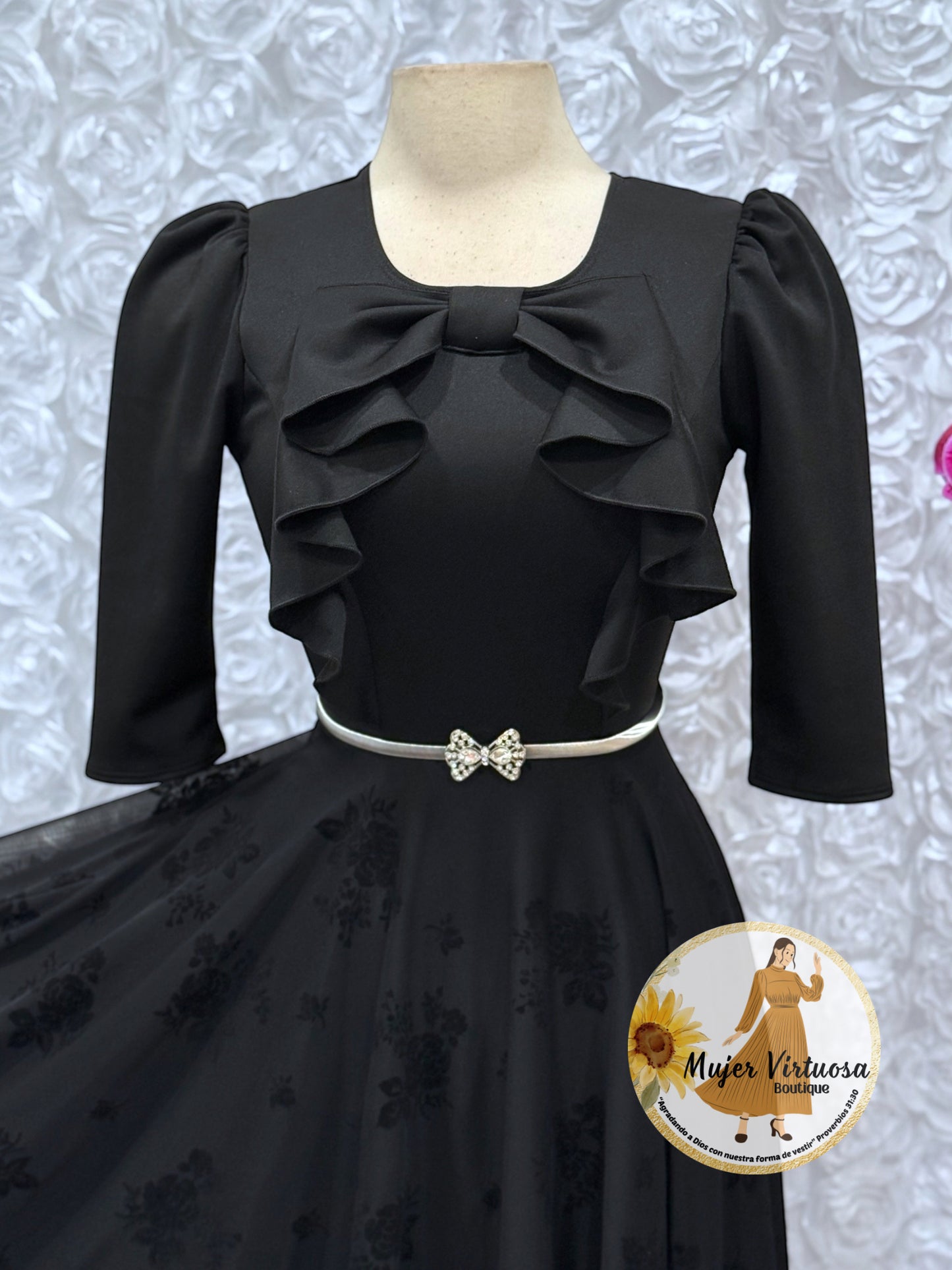 Alexa All Black Mesh Dress