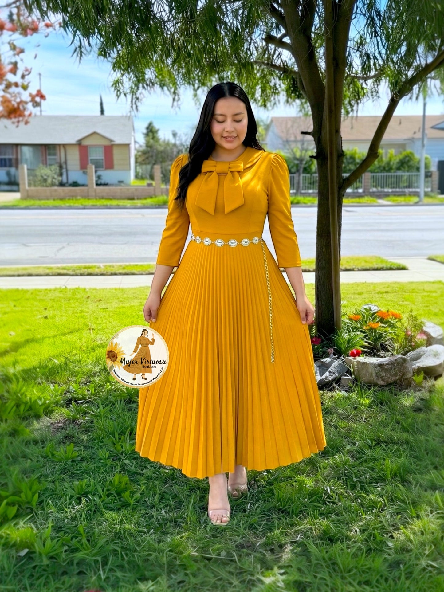 Agatha Mustard Sailor Dress