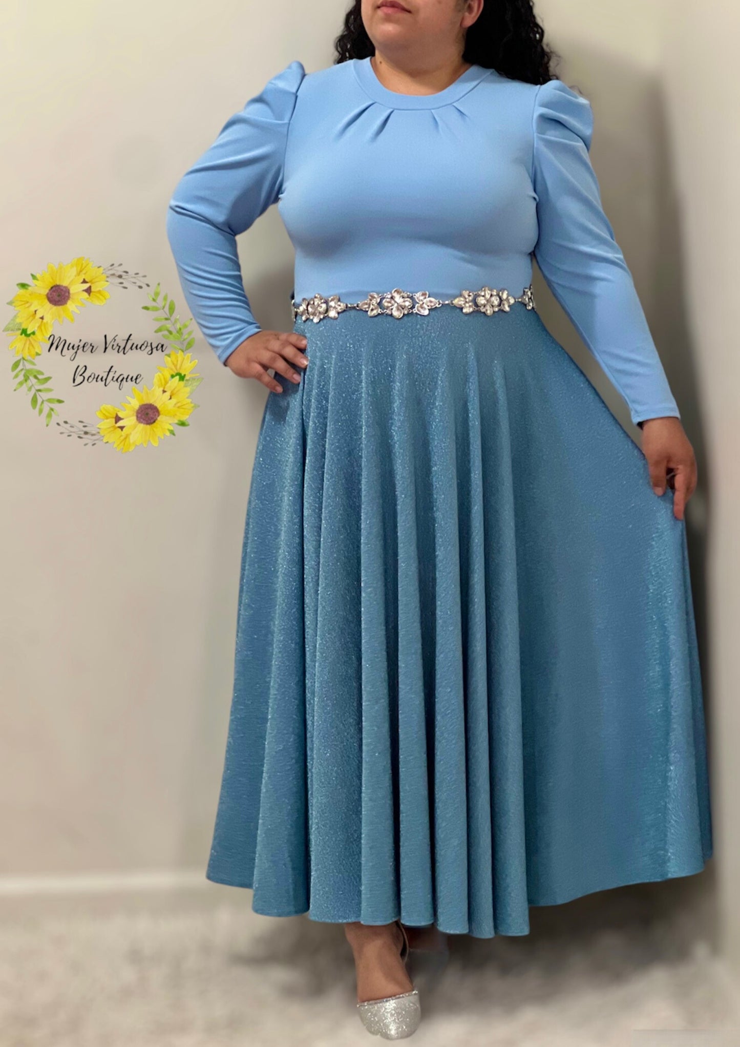 Eloisa Sky Blue Dress