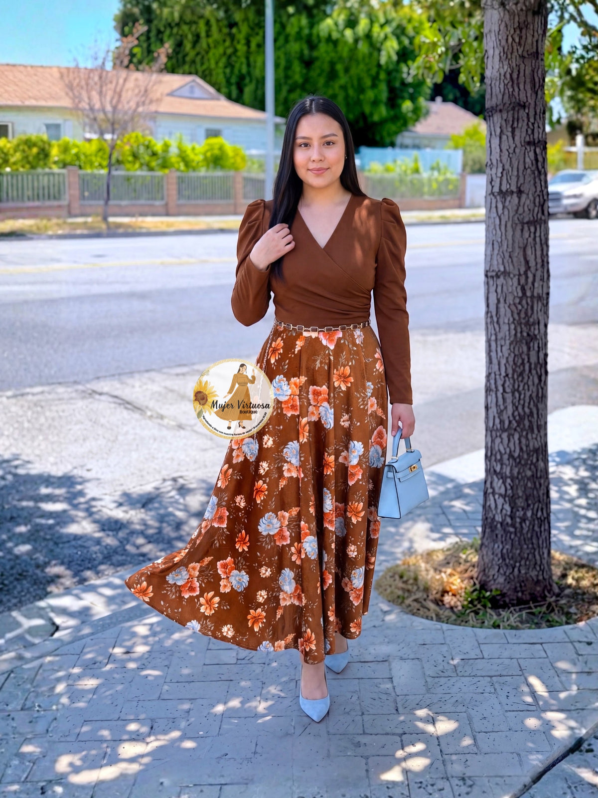 Larissa Caramel Velvet Dress