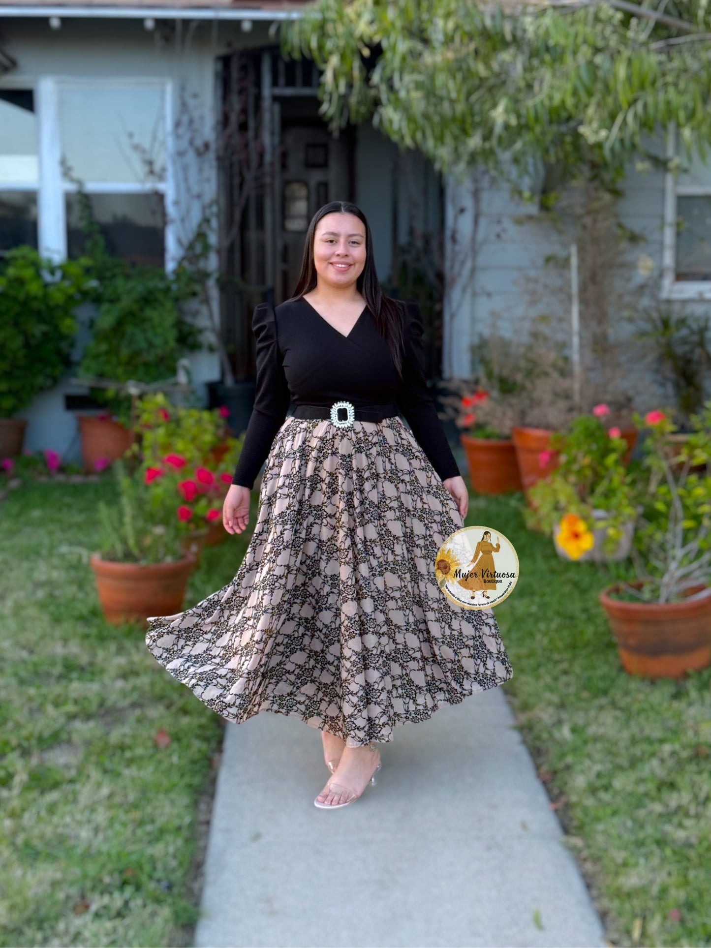 Larissa Black & Mocha Mesh Dress