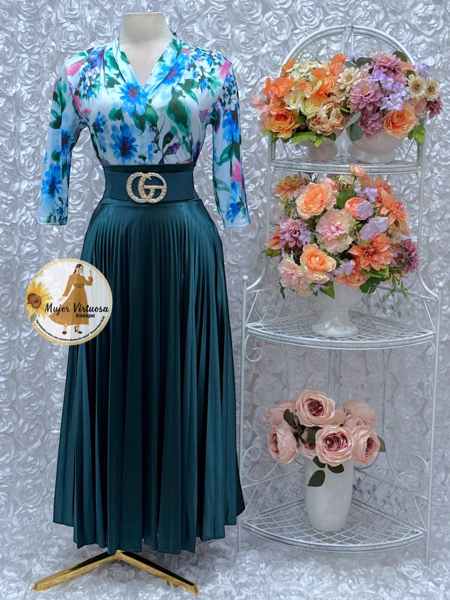 Blue Floral Top