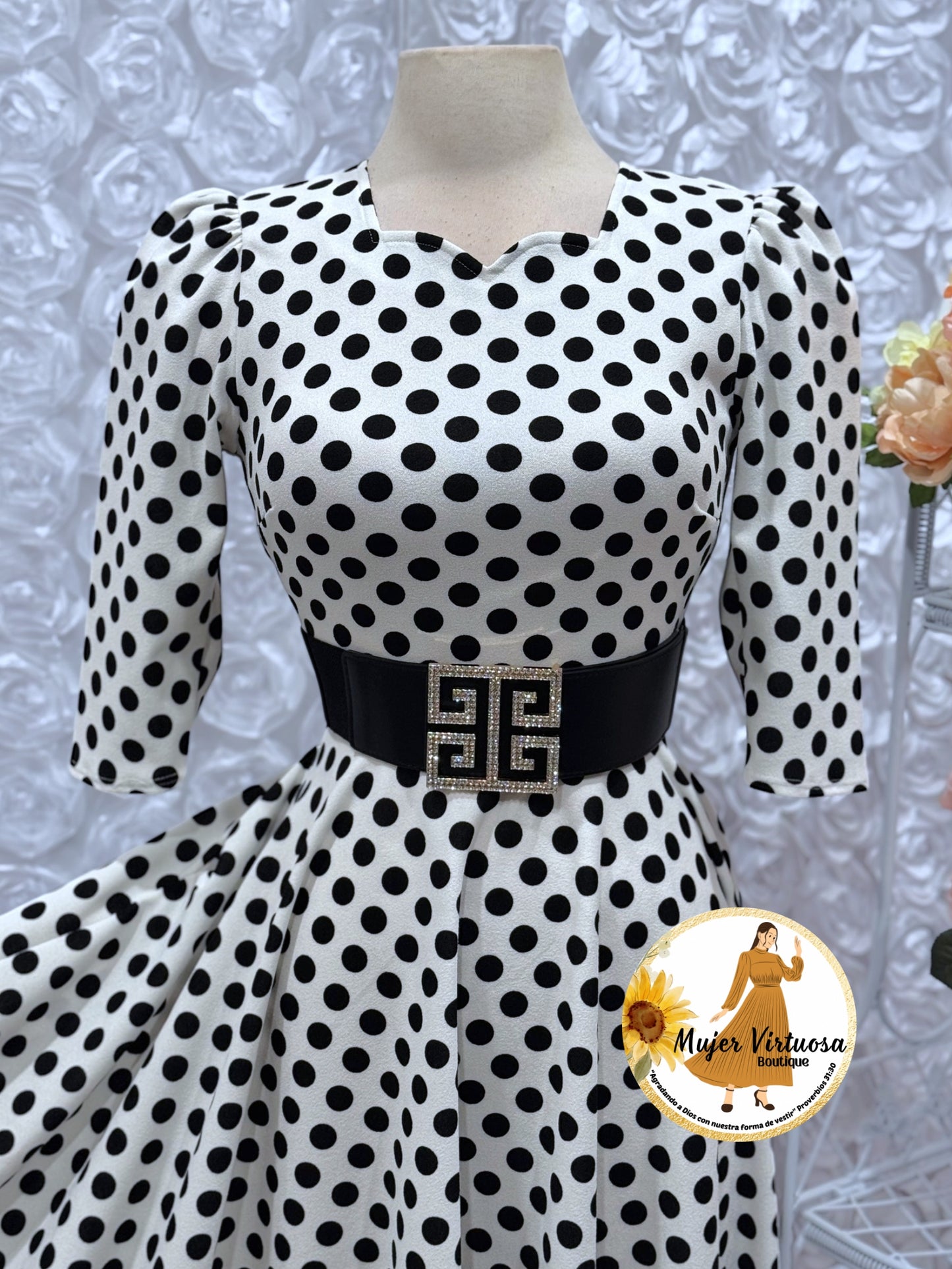 Lucy White Polka Dot Dress