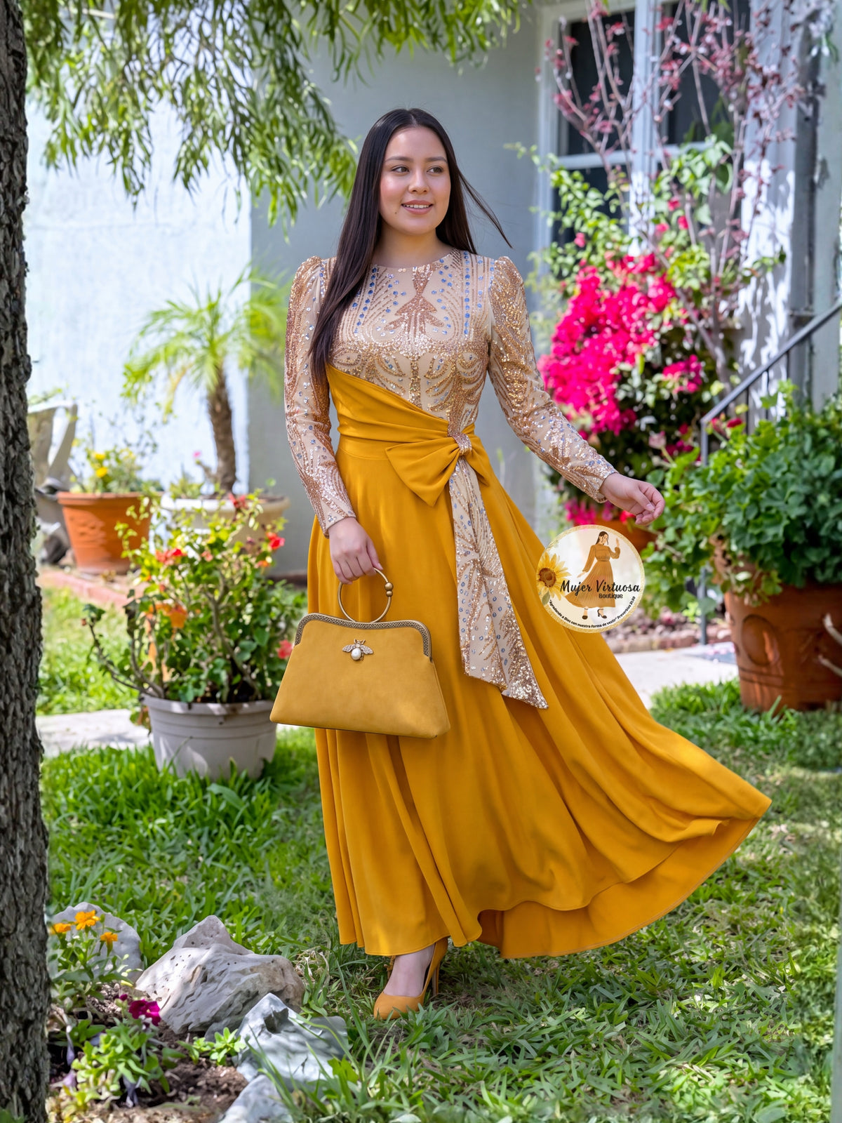 Damaris Mustard Dress