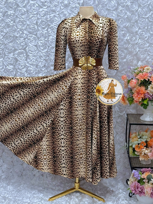 Minerva Animal Print Dress