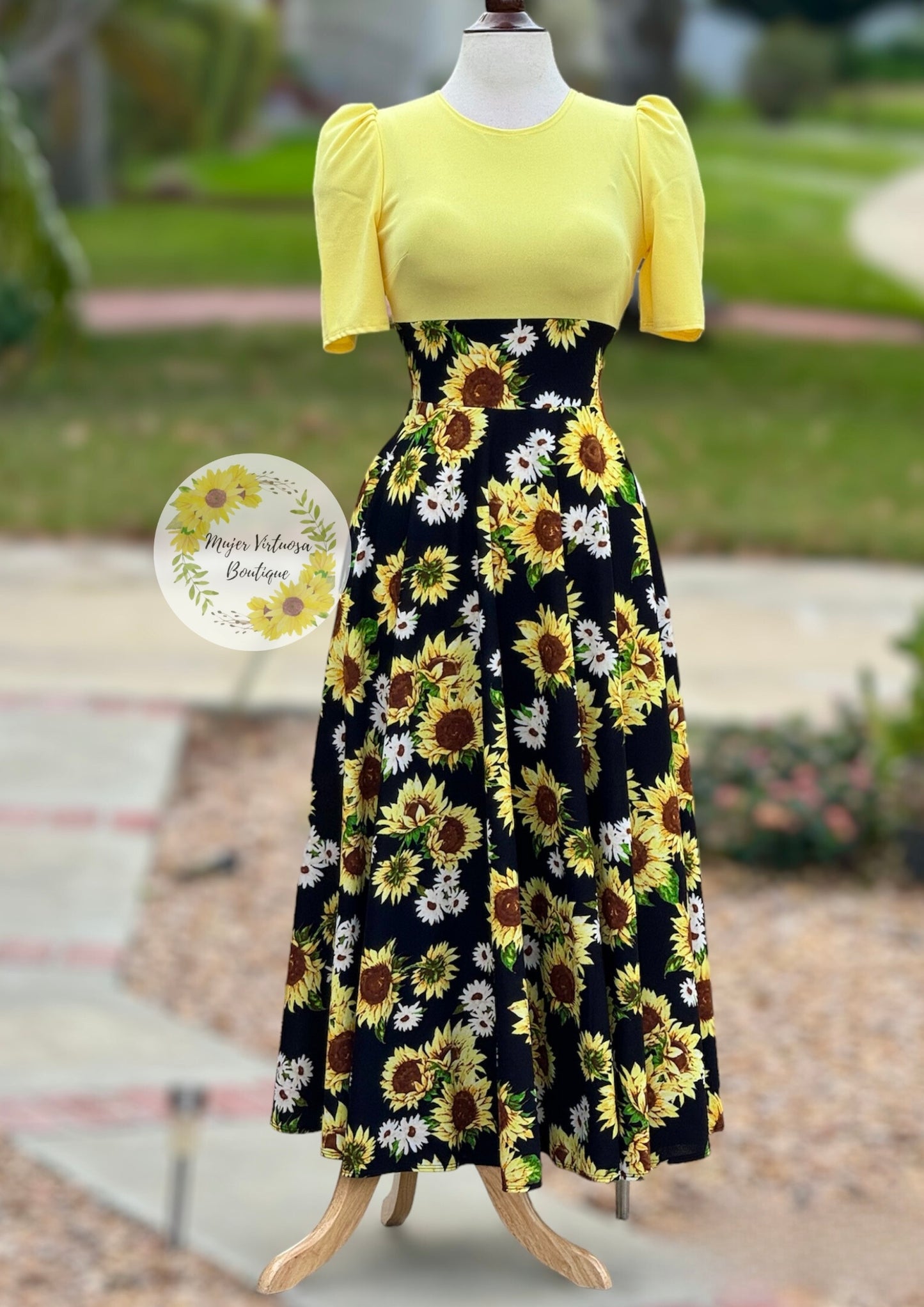 Eliana Sunflower 🌻 Yellow Floral Dress