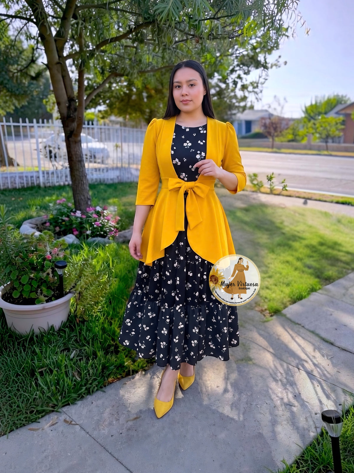 Mostaza Peplum Blazer