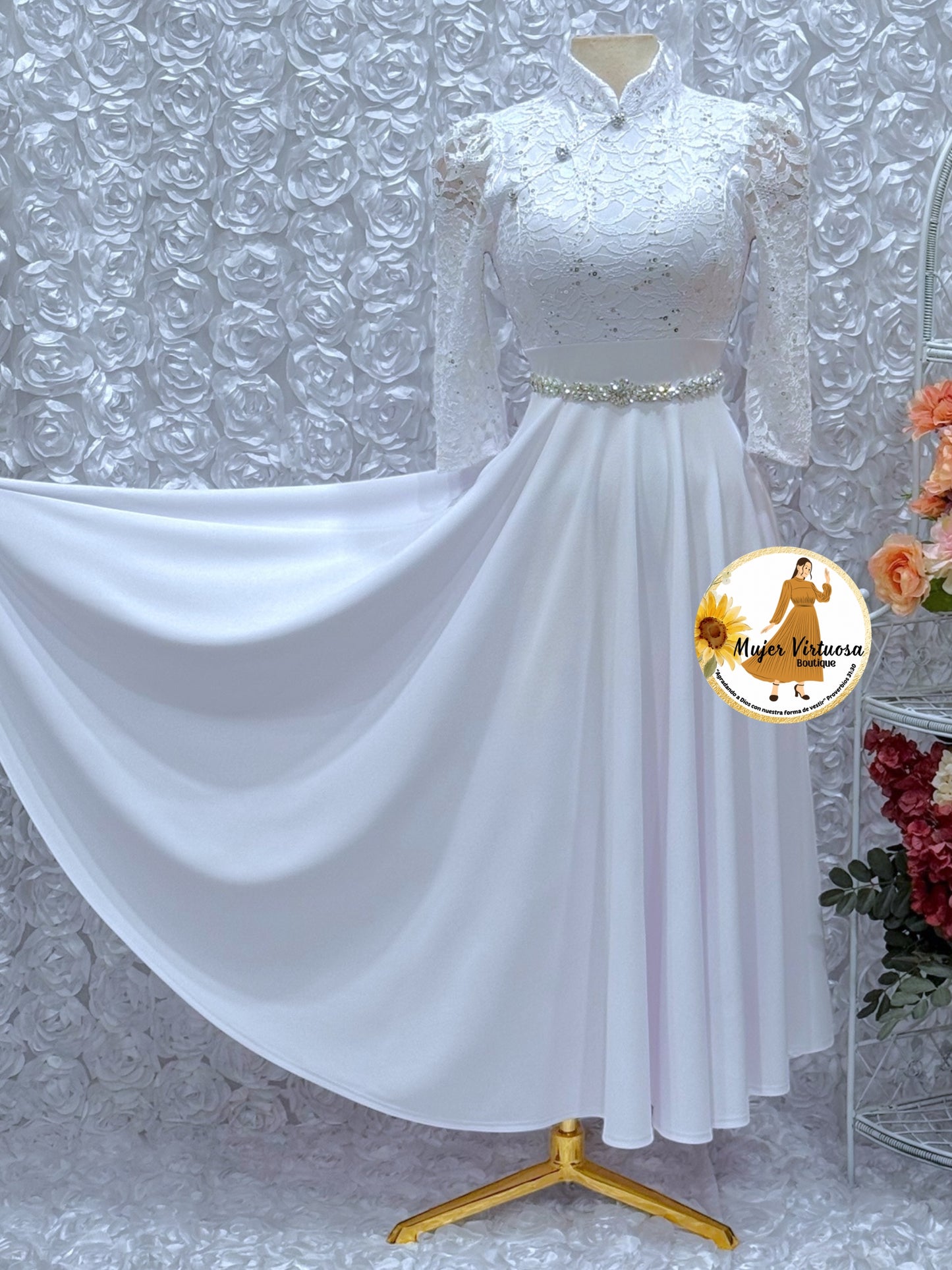 Ivana White Lace Dress