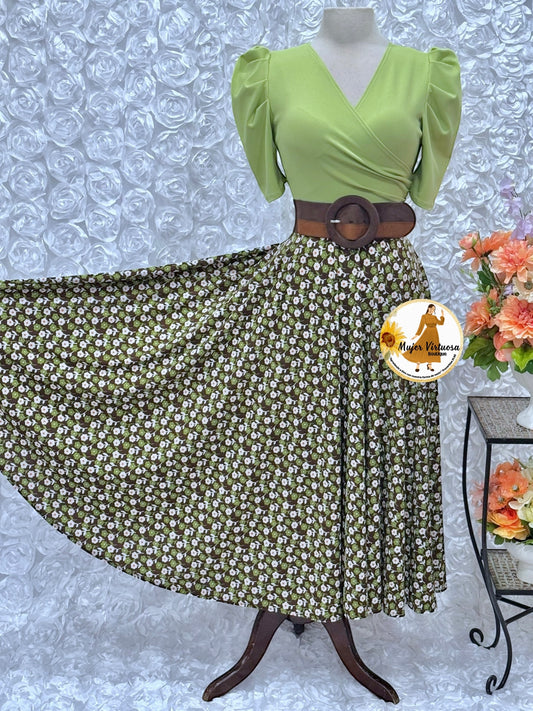 Suri Pistacho Floral Dress