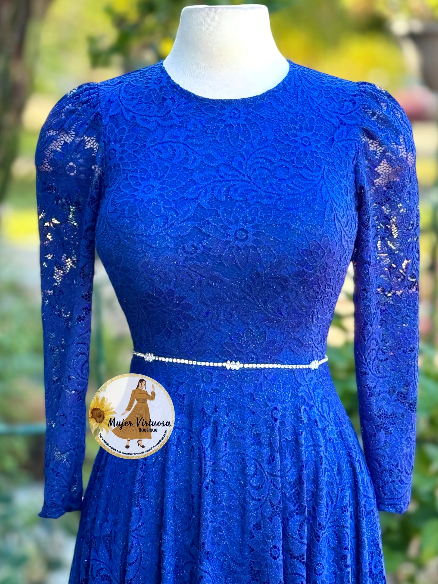 Valerie Royal Blue Lace Dress