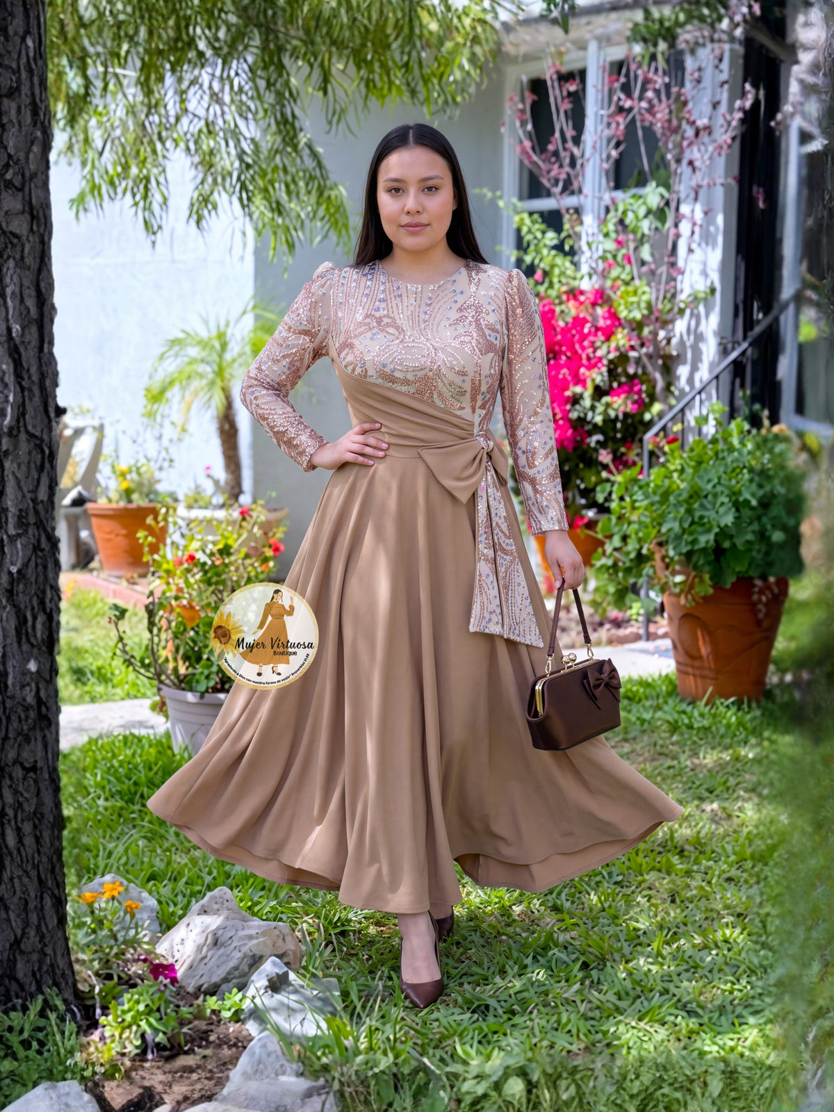 Damaris Mocha Dress