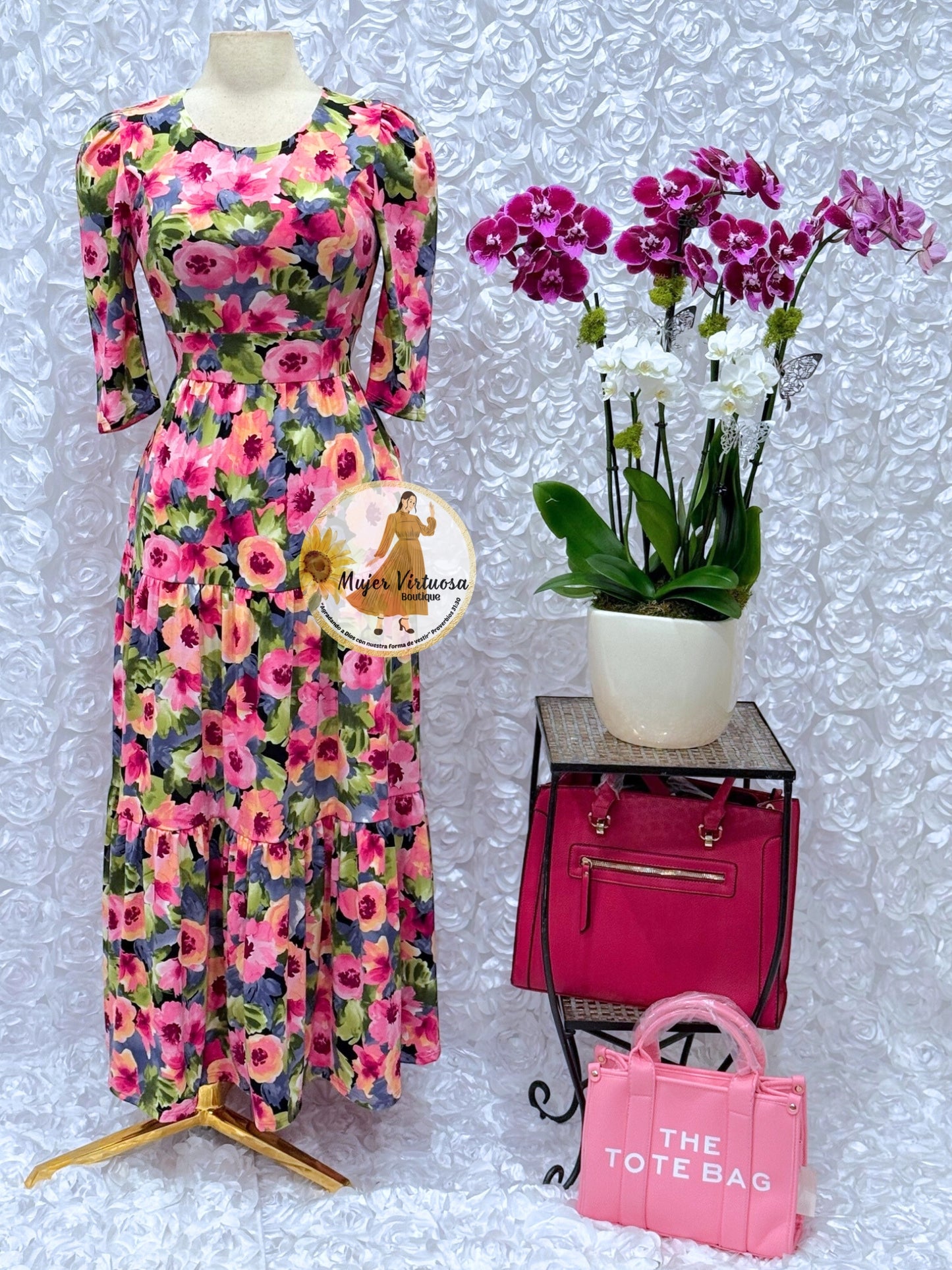 “Sunny days” Black Floral Dress